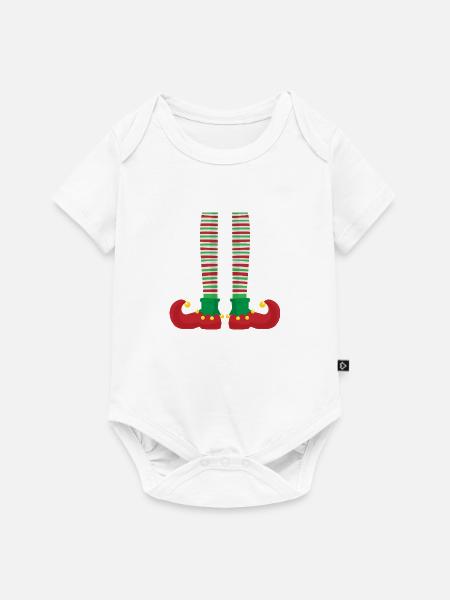 ELF Beine - Baby Premium Kurzarmbody - Weiß