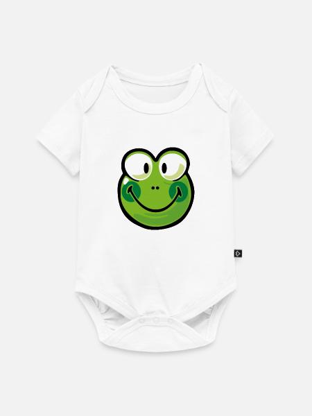 Smiley Frog - Baby Premium Kurzarmbody - Weiß