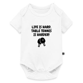 Table Tennis - Ping Pong - Sport - Racket - Ball - Body à manches courtes Premium Bébé - blanc - Devant