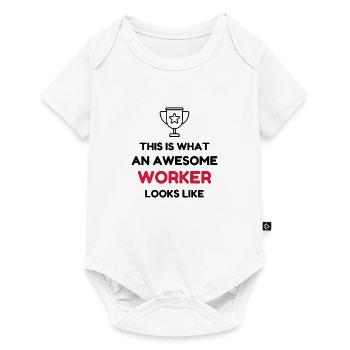 Arbeiter / Fabrik / Arbeit / Job - Baby Premium Kurzarmbody - Weiß - Vorne