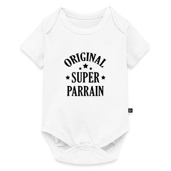 Parrain / Marraine / Filleule / Filleul - Body à manches courtes Premium Bébé - blanc - Devant