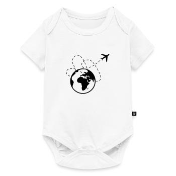 earth planet travel - Baby Premium Kurzarmbody - Weiß - Vorne