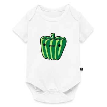 sweet peppers with face delicious vegetables cute le - Baby Premium short-sleeve bodysuit - white - Front