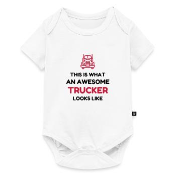 Trucker LKW Fahrer Routier Truck Camion Transport - Baby Premium short-sleeve bodysuit - white - Front