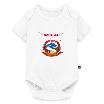 Nepal - Baby Premium Kurzarmbody - Weiß - Vorne