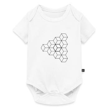 Triangle Cube Bold - Baby Premium short-sleeve bodysuit - white - Front