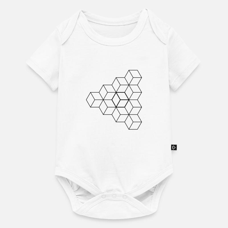 Triangle Cube Bold - Body à manches courtes Premium Bébé - blanc