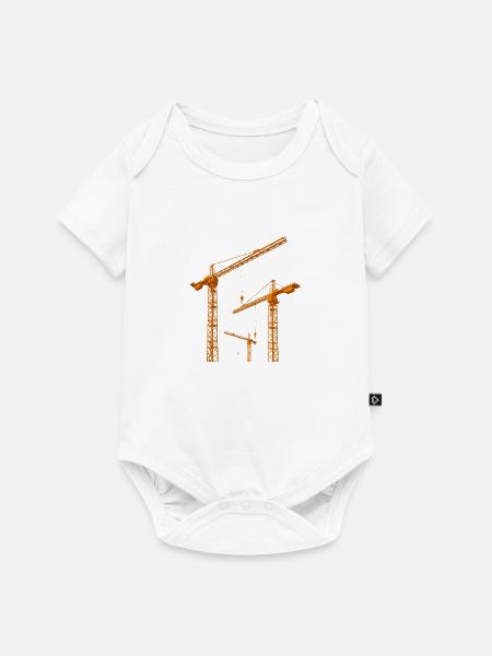Baukräne, Baustelle, Industrie - Baby Premium Kurzarmbody - Weiß