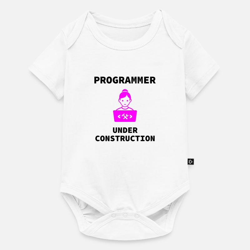 Girl Programmer Under Construction, Dev Girl - Baby Premium Kurzarmbody - Weiß