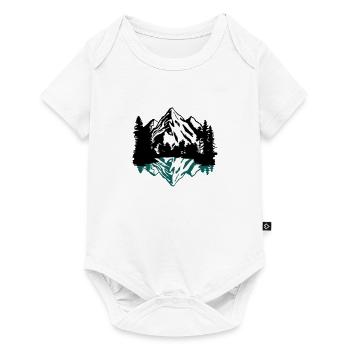 Mountains, forest and reflection in the lake - Baby Premium short-sleeve bodysuit - white - Front