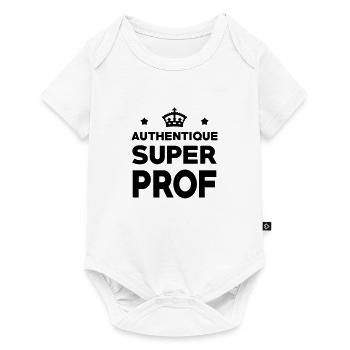 Authentique Super Prof - Body à manches courtes Premium Bébé - blanc - Devant