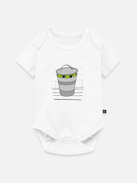 Eimer Monster - Baby Premium Kurzarmbody - Weiß