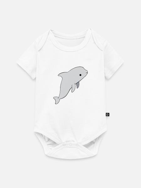 Entzückender Delfin - Baby Premium Kurzarmbody - Weiß