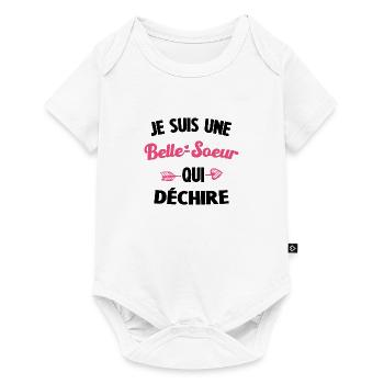 BELLE SŒUR QUI DÉCHIRE - Body à manches courtes Premium Bébé - blanc - Devant