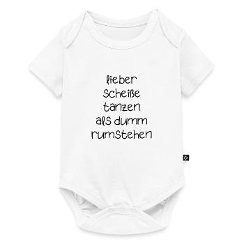 Party tanzen feiern fiesta lustiger Spruch Schrift - Baby Premium Kurzarmbody - Weiß - Vorne
