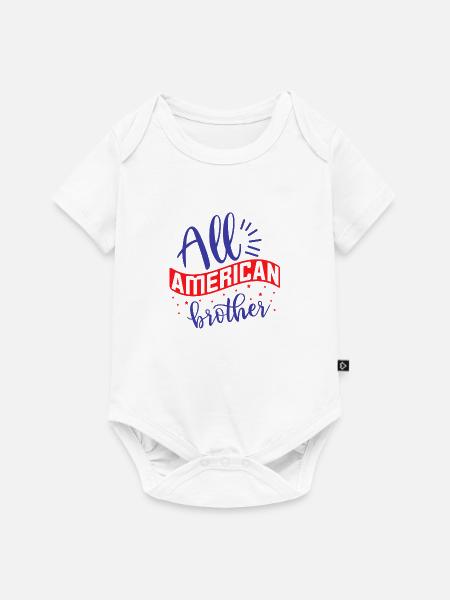 All American Brother - Baby Premium Kurzarmbody - Weiß