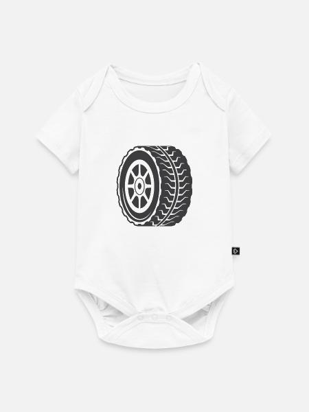 Reifen - Baby Premium Kurzarmbody - Weiß
