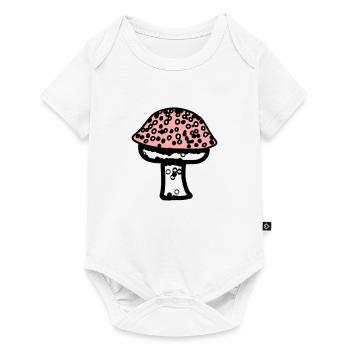 Pilz Pilze Giftpilze Mykologie erdig Vektor 1 - Baby Premium Kurzarmbody - Weiß - Vorne