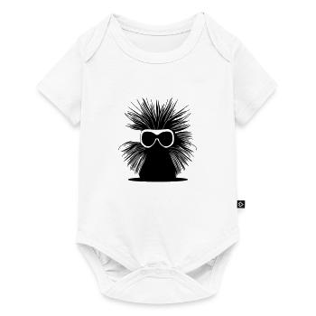 Porcupine Lunettes de soleil Mignons animaux Vecteur 17 - Body à manches courtes Premium Bébé - blanc - Devant