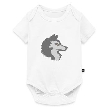 Alpha Wolf Cool Design - Baby Premium Kurzarmbody - Weiß - Vorne