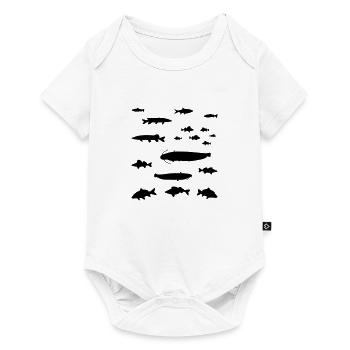 Viele Fische - Anglergeschenk, Angeln - Baby Premium Kurzarmbody - Weiß - Vorne