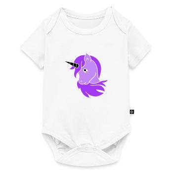 Einhorn - Baby Premium Kurzarmbody - Weiß - Vorne