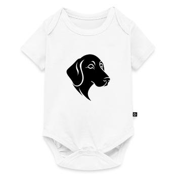 cute and fluffy Golden Retriever dog head - Baby Premium short-sleeve bodysuit - white - Front