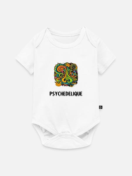 Psychedelisch - Baby Premium Kurzarmbody - Weiß