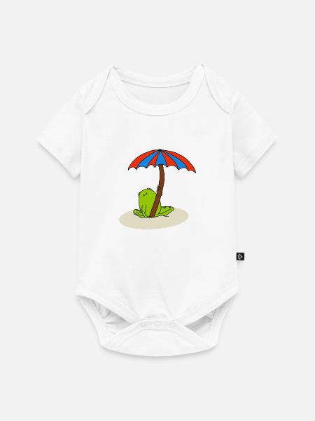 Strandfrosch - Baby Premium Kurzarmbody - Weiß