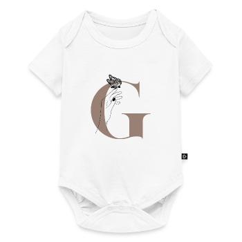 letter G Magic butterfly - Baby Premium short-sleeve bodysuit - white - Front