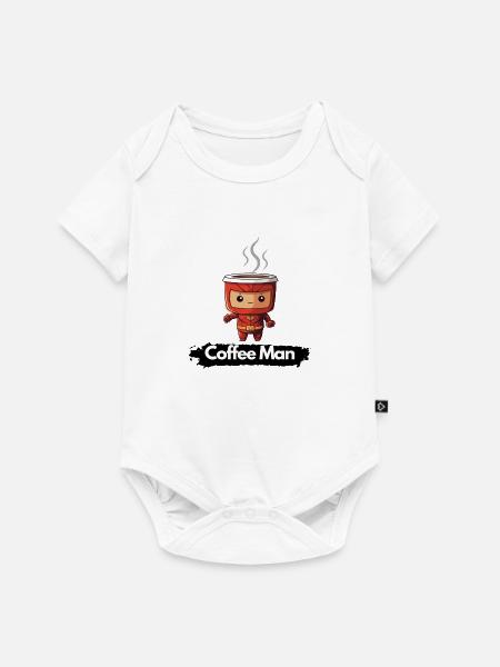 Coffee Man - Baby Premium Kurzarmbody - Weiß