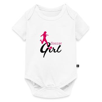Soccer Girl Passing Game - Baby Premium short-sleeve bodysuit - white - Front