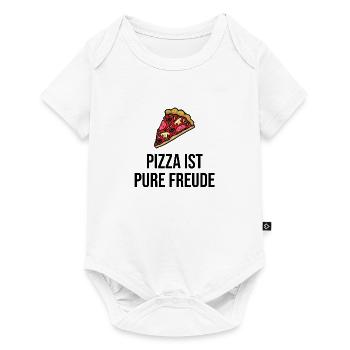 Pizza is pure joy - Baby Premium short-sleeve bodysuit - white - Front