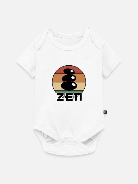 Zen - Baby Premium Kurzarmbody - Weiß