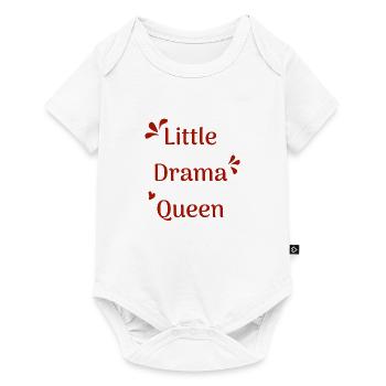Petite reine du drame - Body à manches courtes Premium Bébé - blanc - Devant