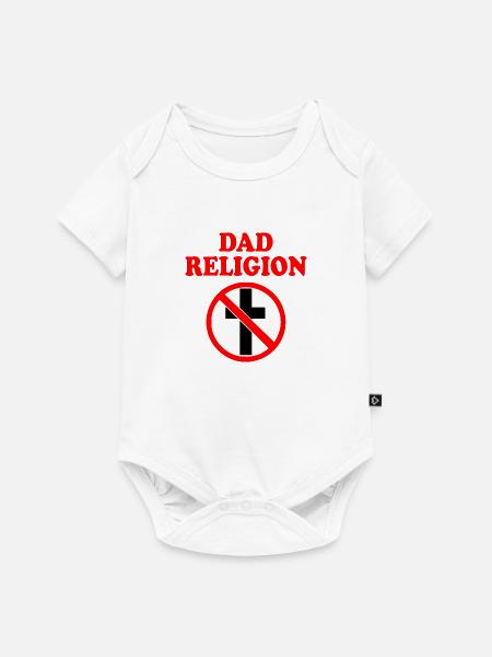 Dad religion - Baby Premium Kurzarmbody - Weiß