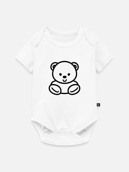 Teddybär - Baby Premium Kurzarmbody - Weiß
