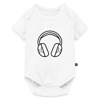 casque audio gaming - Body à manches courtes Premium Bébé - blanc - Devant