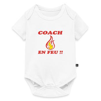 COACH EN FEU - Body à manches courtes Premium Bébé - blanc - Devant