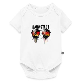 Darmstadt Sunglasses Design with German Flag - Baby Premium short-sleeve bodysuit - white - Front