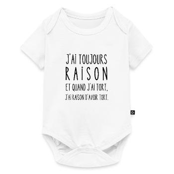 raison d'avoir tort - Body à manches courtes Premium Bébé - blanc - Devant