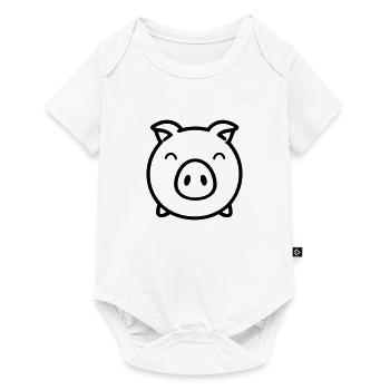 pig - Baby Premium short-sleeve bodysuit - white - Front