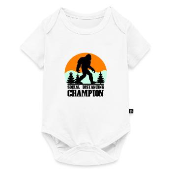 big foot social distancing - Baby Premium short-sleeve bodysuit - white - Front