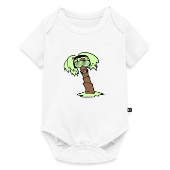 DJ Palm Tree Holiday Beach Summer Holiday Tree Party - Baby Premium short-sleeve bodysuit - white - Front