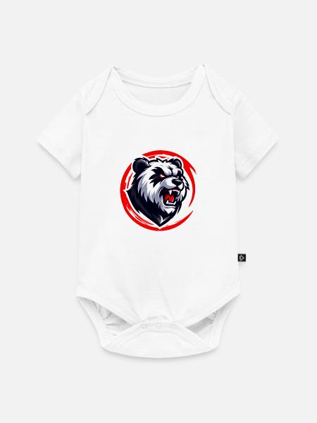 Wütender Panda - Baby Premium Kurzarmbody - Weiß