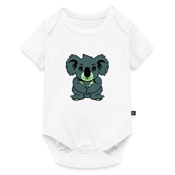 Koala Ours Bande Dessinée Animal - Body à manches courtes Premium Bébé - blanc - Devant