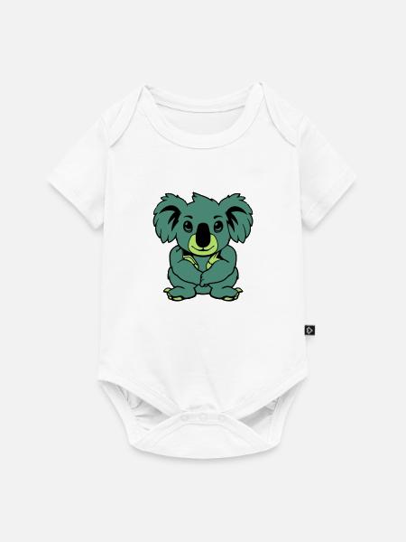 koalabär comic tier - Baby Premium Kurzarmbody - Weiß