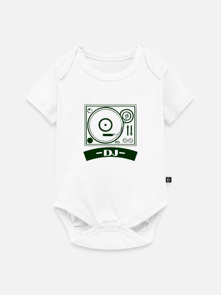 Turntable Dj - Baby Premium Kurzarmbody - Weiß