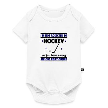 I'm not addicted to hockey - Baby Premium short-sleeve bodysuit - white - Front