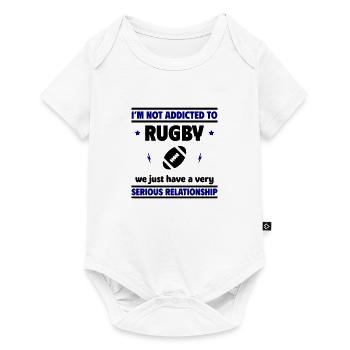 Ich bin nicht süchtig nach Rugby - Baby Premium Kurzarmbody - Weiß - Vorne